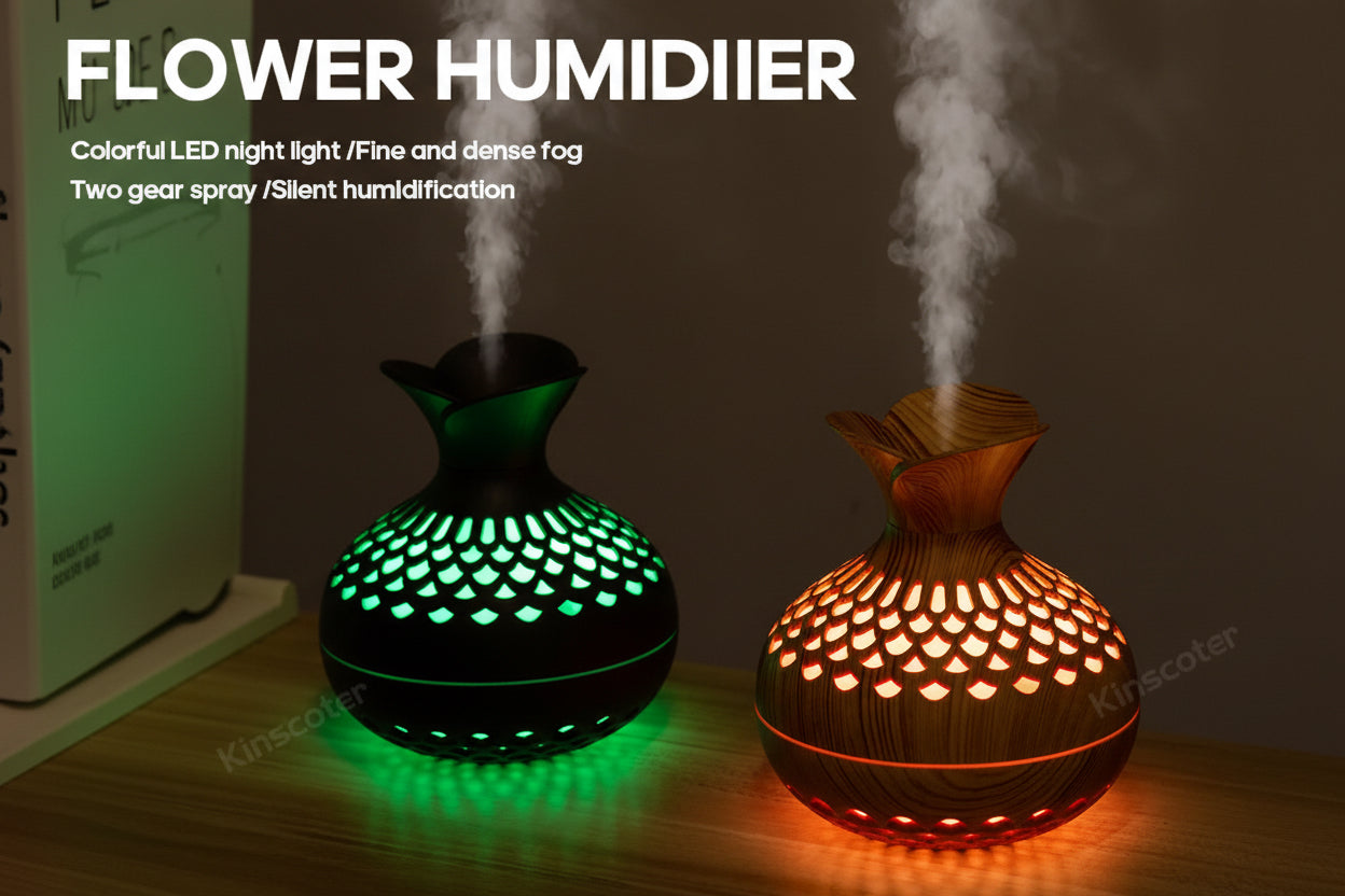 Wood Grain Humidifier 300Ml USB Aroma Diffuser Atomizer USB Household Humidifier Hydrating Instrument Desktop Humidifier